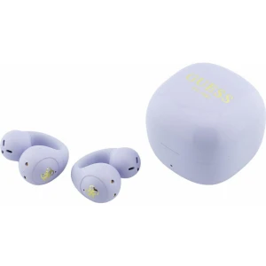 Bezprzewodowe słuchawki douszne, otwarte Guess OWS Mini Classic, Bluetooth 6.0, fioletowe