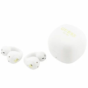 Bezprzewodowe słuchawki douszne, otwarte Guess OWS Mini Classic, Bluetooth 6.0, białe