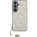 Etui Guess Charms Collection MagSafe Classic Logo with Charm do Galaxy S26, różowe ze złotą zawieszką