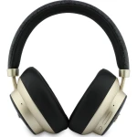 Bezprzewodowe słuchawki nauszne Guess BT Wireless Headphones ENC 4G PU Gold Script Metal Bluetooth 5.4, czarne