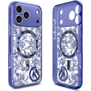 Etui Spigen Ultra Hybrid T Mag (CC) do MagSafe do iPhone 17 Pro, przezroczysto-wzorzyste (C11 Cobalt Spring)