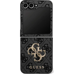OUTLET: Etui Guess Hardcase 4G Big 4G Classic Logo do Galaxy Z Flip7, czarna ze złotymi elementami