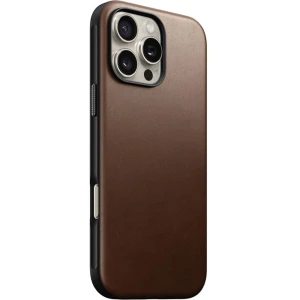 OUTLET: Skórzane etui Nomad Modern Leather do MagSafe, do iPhone 16 Pro Max, ciemnobrązowe