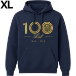 Bluza jubileuszowa z kapturem, hoodie, OKS "1926 OKS 2026", granatowo-złota, XL