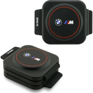 Składana ładowarka indukcyjna 3w1, Qi2 15W, BMW 3-in-1 Foldable Magnetic, do MagSafe, 22W, kabel USB-C 1 m, czarna z czerwonym ringiem