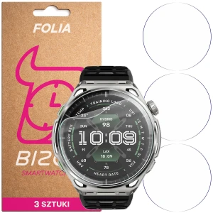 Folia ochronna na ekran zegarka Bizon Watch Film HydroFlex do Amazfit Balance 3, 3 sztuki