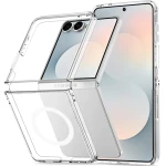 Etui Tech-Protect FlexAir Hybrid do MagSafe do Galaxy Z Flip8, przezroczysto-białe