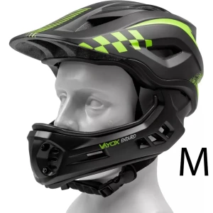 Kask rowerowy Vayox Enduro z odpinaną szczęką VA0421BM 54-58 cm, Rozmiar M, czarny 