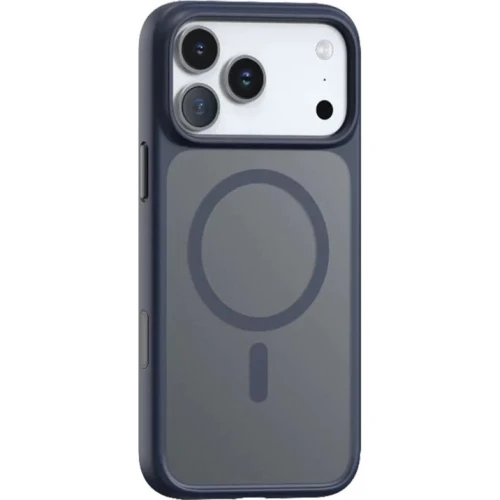 Etui Torras Guardian-Mag do MagSafe do iPhone 17 Pro, przydymione z granatową ramką
