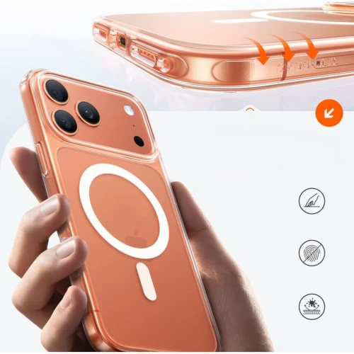 Etui Torras Guardian-Mag do MagSafe do iPhone 17 Pro, przezroczyste