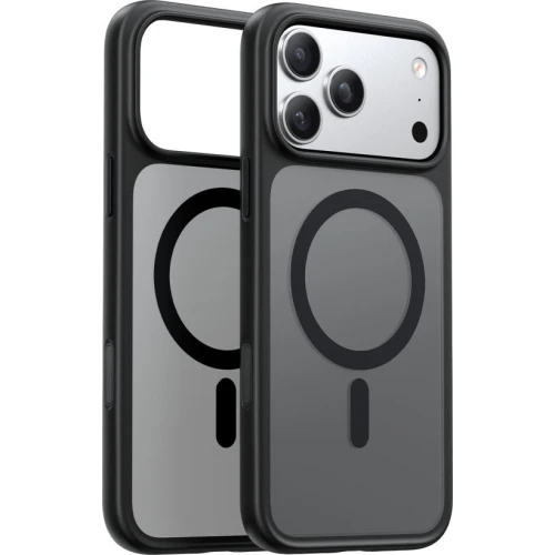 Etui Torras Guardian-Mag do MagSafe do iPhone 17 Pro Max, przydymione z czarną ramką