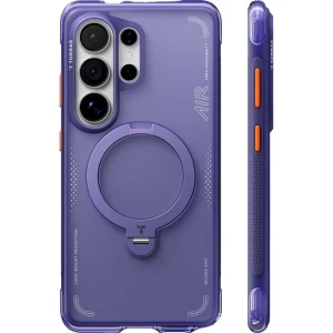 Etui z obrotową podstawką 360° Torras Ostand Q3 Air do MagSafe do Galaxy S26 Ultra, fioletowe