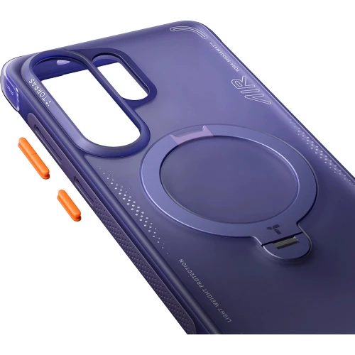 Etui z obrotową podstawką 360° Torras Ostand Q3 Air do MagSafe do Galaxy S26 Ultra, fioletowe