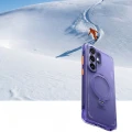 Etui z obrotową podstawką 360° Torras Ostand Q3 Air do MagSafe do Galaxy S26 Ultra, fioletowe