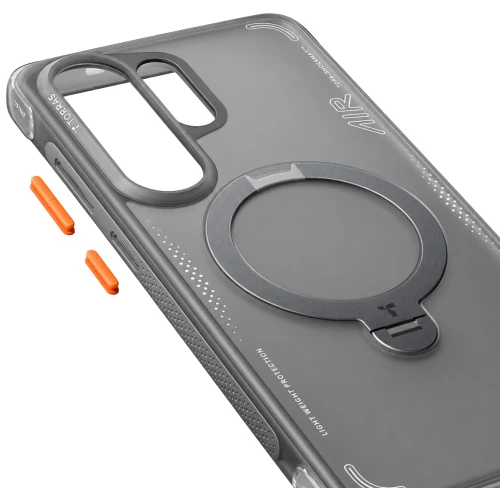 Etui z obrotową podstawką 360° Torras Ostand Q3 Air do MagSafe do Galaxy S26 Ultra, czarne