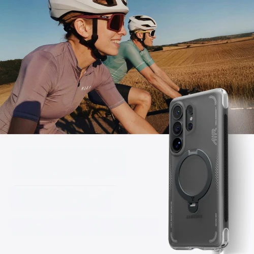 Etui z obrotową podstawką 360° Torras Ostand Q3 Air do MagSafe do Galaxy S26 Ultra, czarne