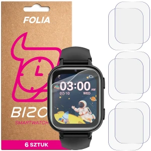 Folia ochronna na ekran zegarka Bizon Watch Film HydroFlex do JG Smart A26, 6 sztuk