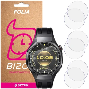 Folia ochronna na ekran zegarka Bizon Watch Film HydroFlex do Huawei Watch GT6 Pro 46 mm, 6 sztuk
