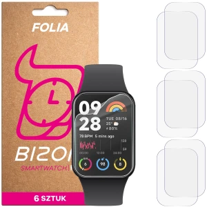 Folia ochronna na ekran zegarka Bizon Watch Film HydroFlex do Xiaomi Mi Band 8 Pro, 6 sztuk
