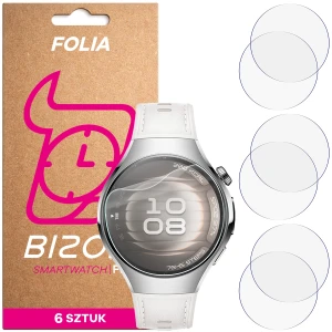 Folia ochronna na ekran zegarka Bizon Watch Film HydroFlex do Huawei Watch 5 42 mm, 6 sztuk