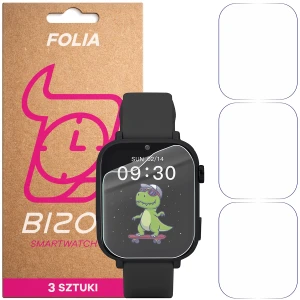 Folia ochronna na ekran zegarka Bizon Watch Film HydroFlex do Garett Kids Nice Pro 4G, 3 sztuki