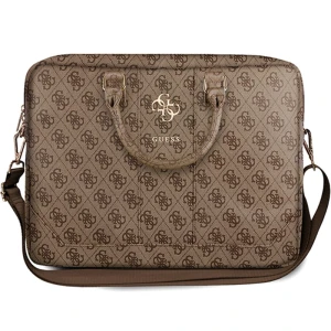 OUTLET: Torba do laptopa do 16'' Guess 4G Big Logo, brązowa