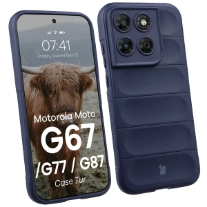 Pancerne etui Bizon Case Tur do Motorola Moto G87 5G / G77 5G / G67 5G, granatowe