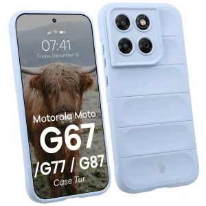 Pancerne etui Bizon Case Tur do Motorola Moto G87 5G / G77 5G / G67 5G, jasnoniebieskie