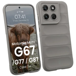 Pancerne etui Bizon Case Tur do Motorola Moto G87 5G / G77 5G / G67 5G, jasnoszare