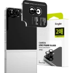 Nakładki na aparat Ringke Camera Lens Frame Glass do Galaxy Z Flip8, 2-Pack, czarne 