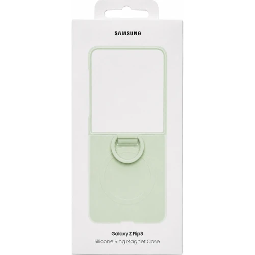 Etui Samsung Silicone Ring Magnet Case do MagSafe do Galaxy Z Flip8, zielone