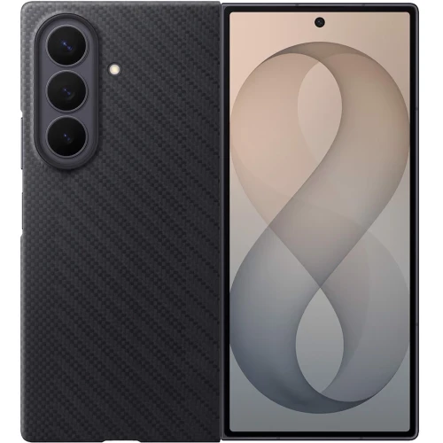 Oryginalne etui + 2x folia antyrefleksyjna na przedni ekran Samsung Carbon Magnet Case do MagSafe do Galaxy Z Fold8 Ultra, czarne