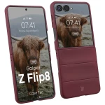 Pancerne etui Bizon Case Tur do Galaxy Z Flip8, burgundowe