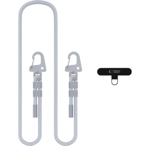 Uniwersalna smycz do telefonu, sznurek Tech-Protect C5SD Rope Crossbody Strap, szara