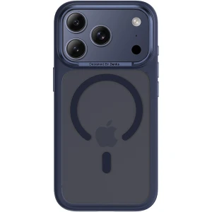 Etui Benks Magnetic Mist Metal Frame MagSafe do iPhone 17 Pro Max, niebieskie