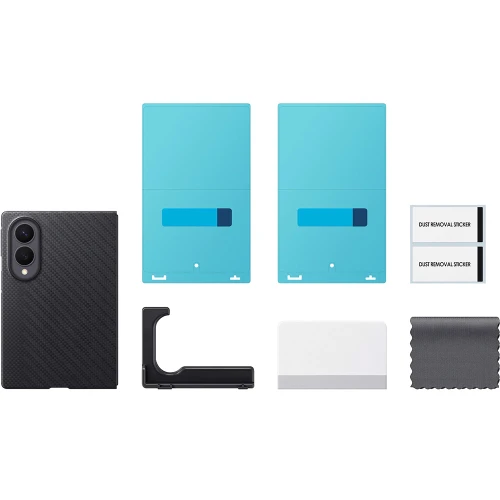 Etui + 2x folia antyrefleksyjna Samsung Carbon Magnet Case do MagSafe do Galaxy Z Fold8, czarne