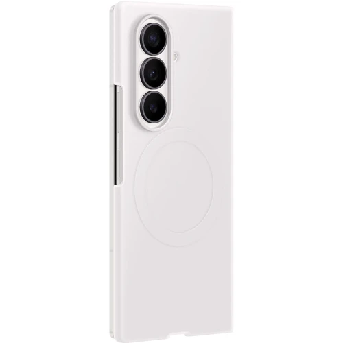 Etui + 2x folia antyrefleksyjna Samsung Silicone Magnet Case do Galaxy Z Fold8 Ultra, do MagSafe, białe