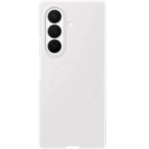 Etui + 2x folia antyrefleksyjna Samsung Silicone Magnet Case do Galaxy Z Fold8 Ultra, do MagSafe, białe