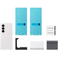 Etui + 2x folia antyrefleksyjna Samsung Silicone Magnet Case do Galaxy Z Fold8 Ultra, do MagSafe, białe