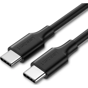 OUTLET: Kabel niklowany Ugreen USB-C do USB-C, 0,5m, czarny