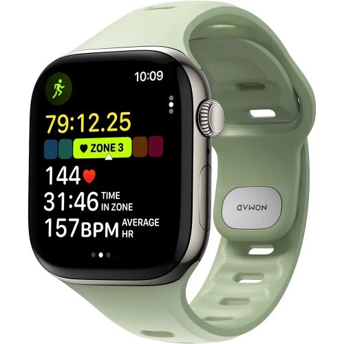 Pasek do zegarka Nomad Tempo Band do Apple Watch 42 / 41 / 40 / 38 mm, jasnozielone