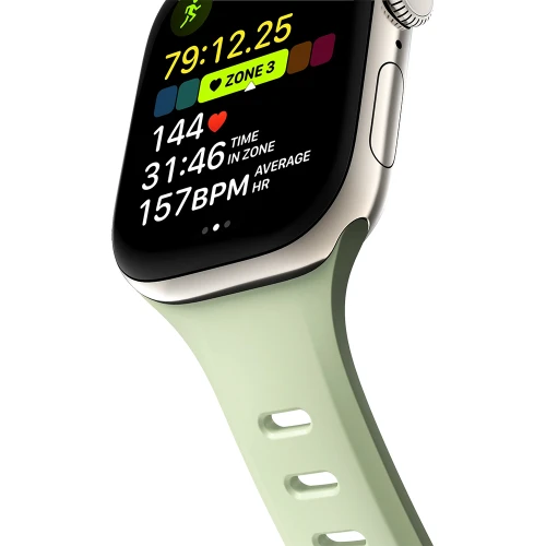 Pasek do zegarka Nomad Tempo Band do Apple Watch 42 / 41 / 40 / 38 mm, jasnozielone