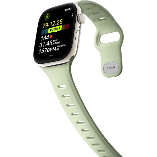 Pasek do zegarka Nomad Tempo Band do Apple Watch 42 / 41 / 40 / 38 mm, jasnozielone