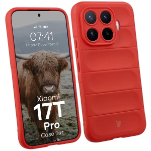 Pancerne etui Bizon Case Tur do Xiaomi 17T Pro, czerwone