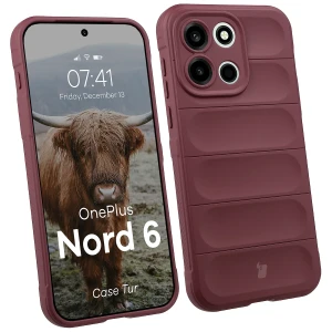 Pancerne etui Bizon Case Tur do OnePlus Nord 6, burgundowe