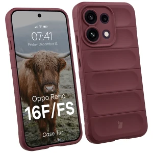 Pancerne etui Bizon Case Tur do Oppo Reno16 F / Reno16 FS 5G, burgundowe