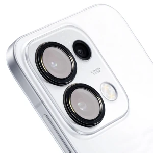 Szkło na aparat Bizon Glass Snap Lens do Oppo Reno16 / Reno16 Pro 5G, 1 zestaw, czarna ramka