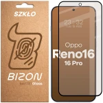 Matowe szkło hartowane Bizon Glass Matte do Oppo Reno16 / Reno16 Pro 5G, czarna ramka
