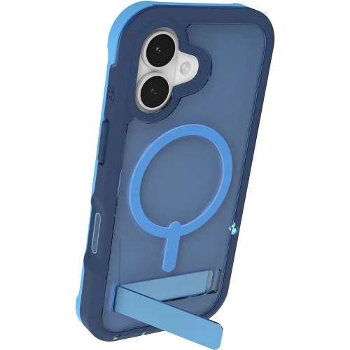 Etui z podstawką Zagg Rainier Snap Kickstand do MagSafe do iPhone 17, przezroczysto-granatowe