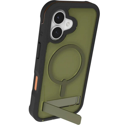 Etui z podstawką Zagg Rainier Snap Kickstand do MagSafe do iPhone 17, przezroczysto-zielone
